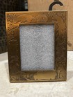 MW CARR Vintage Solid Brass Decorative Cat 3x4 Picture Frame - Gold Tone — photo 1