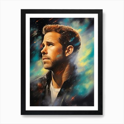 Ryan Reynolds (3) Kunstdruck gerahmt Wandbild Poster Leinwanddruck Bild