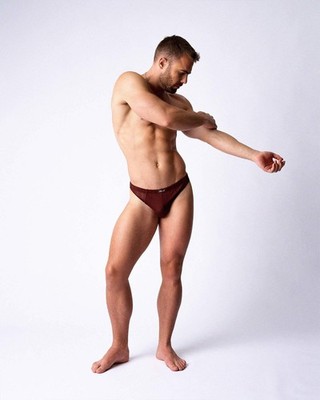 TEAMM8 Romeo Sheer Thong   Mahogany | Men's Sheer Thong Underwear