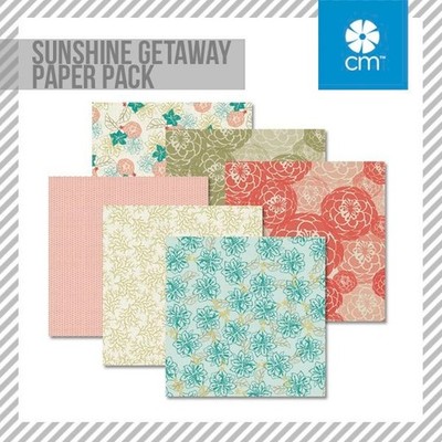SUNSHINE GETAWAY Vacation 12x12 Designer Paper DieCuts PACK Creative Memories