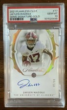 PSA 10 2021 Panini Flawless Collegiate Rookie Gems Signatures Jaylen Waddle POP1