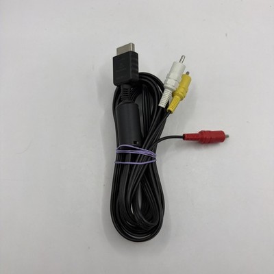 Sony PlayStation Genuine OEM Composite AV Cable Cord PS1 PS2 Red White Yellow