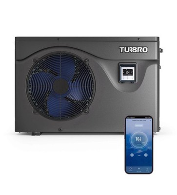 Turbro Pool Heat Pump 52,000 BTU Full DC Inverter Pool Heater Swimming Pools New
