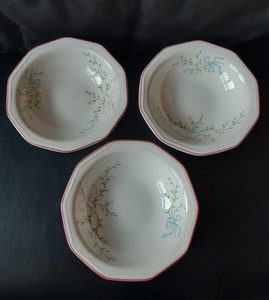 Lot De 4 Coupelles Churchill Motif Mille Fleurs - Porcelaine Multicolore