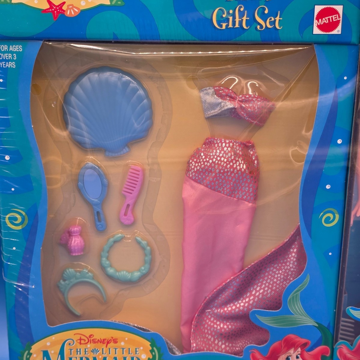 1997 Disney The Little Mermaid PRINCESS MERMAID ARIEL Gift Set