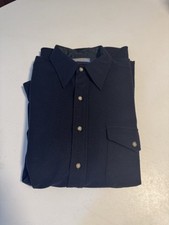 Vintage 70s Pendleton Wool Trail Shirt Made in USA Sz L Blue
