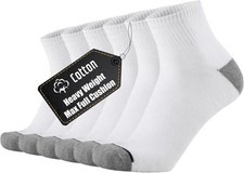 Max Cushion Low Cut Quarter Socks for Men Athletic Running Training Workout Spor