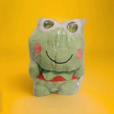 Green Pink White Black Frog Plush Stuffed Animal Medium 14-24 in Toy backpack