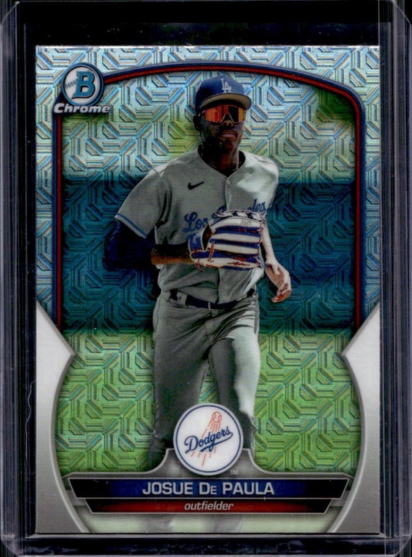 2023 Bowman Chrome Josue De Paula Prospects Mojo Refractor #BCP-172 Dodgers
