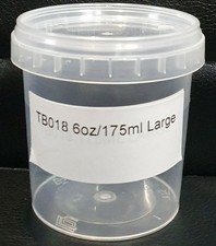 100x Kitchen Tamper Proof storage Containers Lid 6oz175ml Multiuse deli takeaway