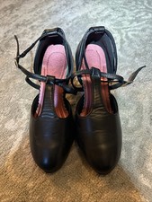 Women's Character Dance Shoes Sz 34 Black Mary Jane Ballroom Stage Heels