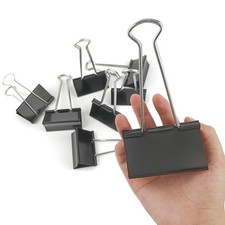3-Inch Extra-Large Binder Clips - Heavy-Duty Black Paper Clamps, 75mm Width, ...
