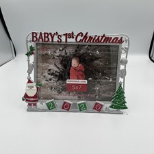 Baby  s 1st Christmas Photo Frame   Newborn Holiday Keepsake Gift Decor
