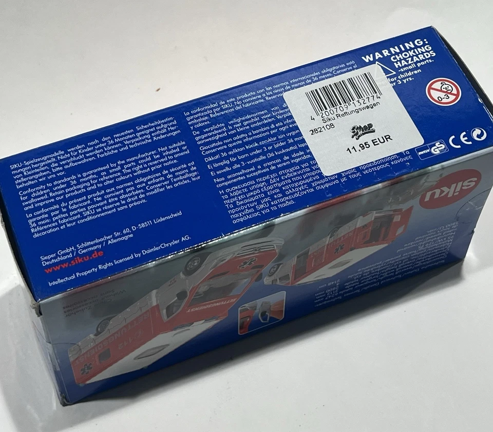 SIKU 1/50 Scale #2108 Mercedes Benz Ambulance Rettungsdienst Purchased In Europe - Image 3 of 4