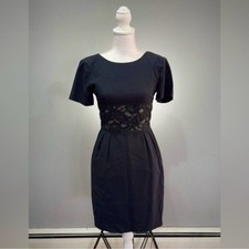 CLEARANCE! Black Donna Morgan Lace Accent Dress Size 4 EUC