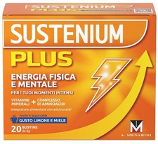 Sustenium Plus Limone e Miele 20 Bustine Integratore Energizzante
