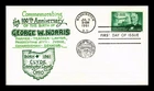 US COVER FIRST DAY OF ISSUE COMMEMORATING GEORGE NORRIS BIRTH CENTENNIAL 1961