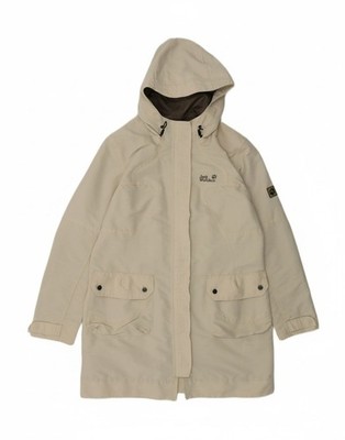 JACK WOLFSKIN Damen Windbreaker Mantel mit Kapuze UK 18/20 XL Off White BI01