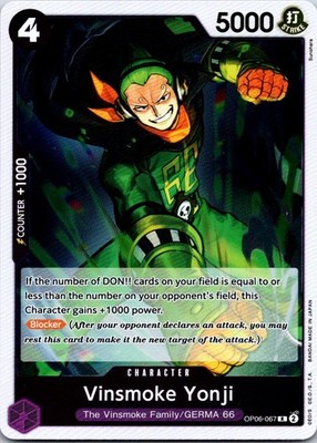 Vinsmoke Yonji (067) OP06-067 Wings of the Captain R Foil