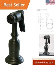 Elegant Oil Rubbed Bronze Kitchen Faucet Side Sprayer with One Touch Button