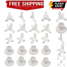 20pcs White Canopy Fitting Spare Parts for 10'x30' Outdoor Party Tent, Patio ...