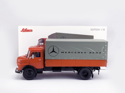 ミニカー EBBRO MERCEDES-BENZ L911 BOX TRUCK Schuco 1:18 Mercedes-Benz L911 Kurzhauber Flatbed Truck