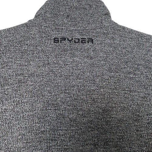 Spyder Full Zip Core Sweater Jacket Mens Black Knit Fleece Lined Pockets Medium - Picture 9 of 9