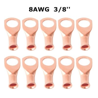 4 Gauge Wire Terminals 50 4 Gauge Ring 5/16" Hole Terminal BATTERY Lug Bare Copper Un Insulated Awg Ru5fhvvwvl5cxvzm 4 Gauge Ring Terminal - Foto 7