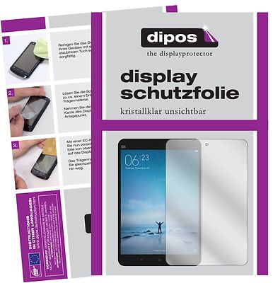 Dipos Pellicola Protettiva In Cristallo Per Xiaomi Mi Pad 4 Plus - 2 Pezzi, Taglio Laser, Made In Germany - 3