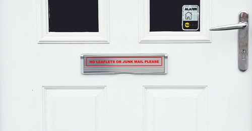 KEINE BLIETS ODER JUNK POST - Haustür Briefkasten Schild Aufkleber vorgeschnittene Briefe - Bild 6 von 7