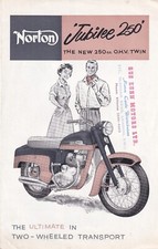 NORTON "JUBILEE 250"  THE NEW 250 c.c. O.H.V. TWIN BROCHURE.