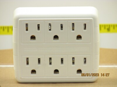 The listing is for:(1)Prime Elec.6-Outlet Wall Tap-White,Model# 001011(YLCT-7)-X