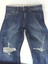 PAIGE Jeans Premium Denim Carter Slim Blue Destroyed USA made Women's sz 28 $229