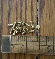 # 2 X 1/4” Wood Screws Slotted Flat Head Solid Brass 20 Pk Free Shipping