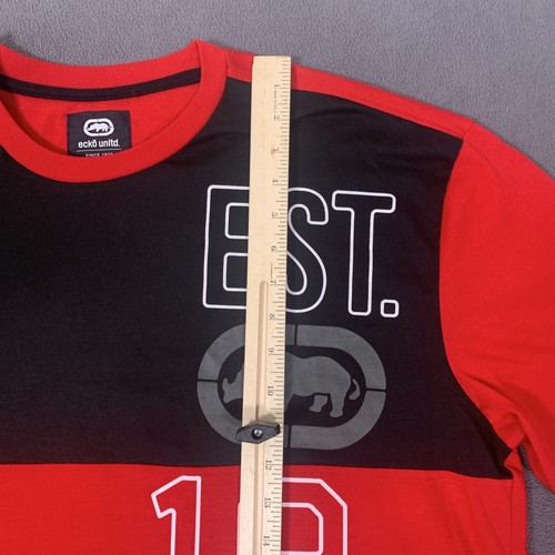Y2K Ecko T Shirt XXL Black Red Hip Hop Baggy Streetwear Logo Rhino Retro Tee - Picture 3 of 13