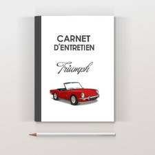 Carnet d'entretien Triumph Spitfire MK3 rouge voiture ancienne notice papier