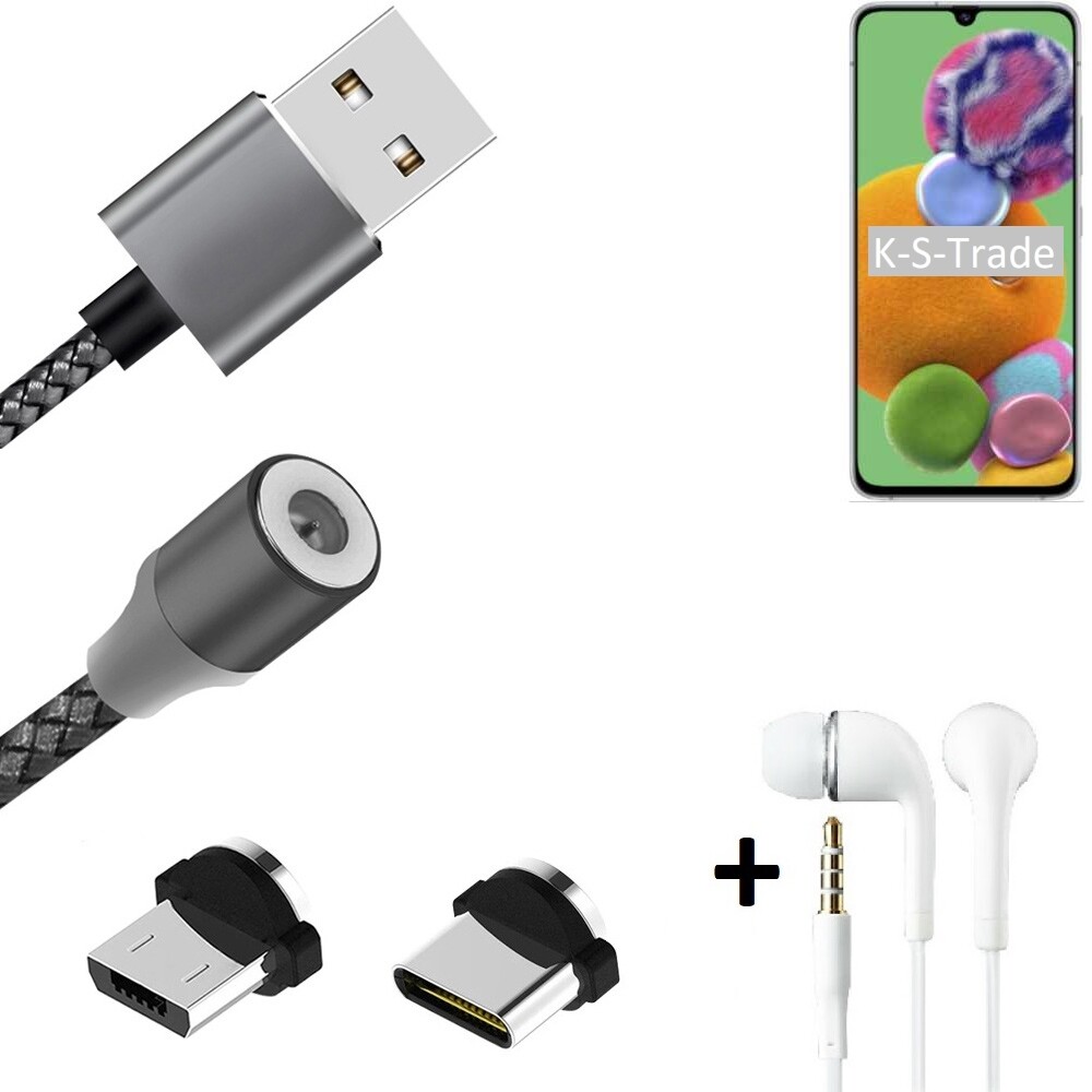 Data charging cable for headphones Samsung Galaxy A90 5G USB