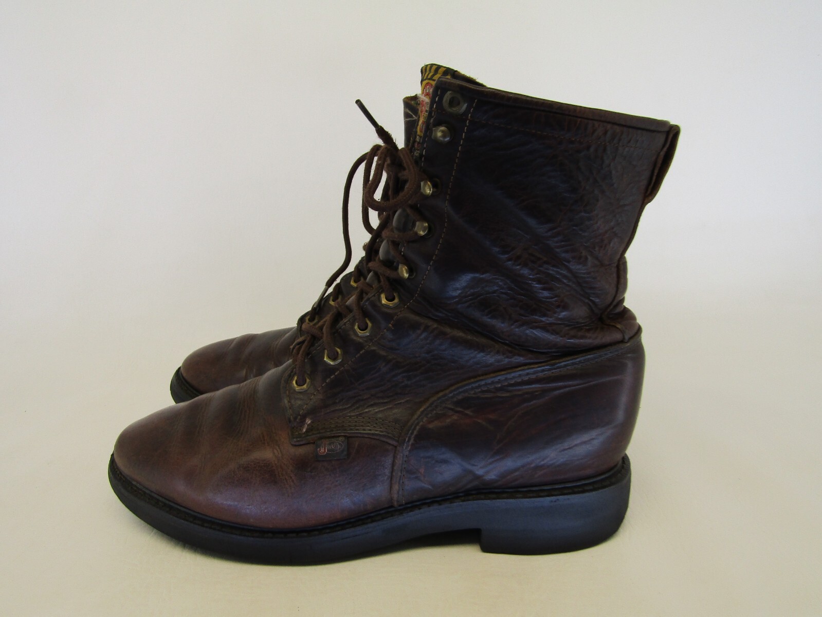 JUSTIN Mens Size 12 EEE Brown Leather 