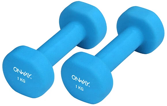 ONW+FIGURATIVE+Y OnWay 2 x 1,0 kg Neopren-Hantel Set hellblau OW1001-1k