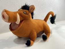 Pumba Stuffed Animal, Disney Lion King Plush, Warthog, Brown 11.5  Tall
