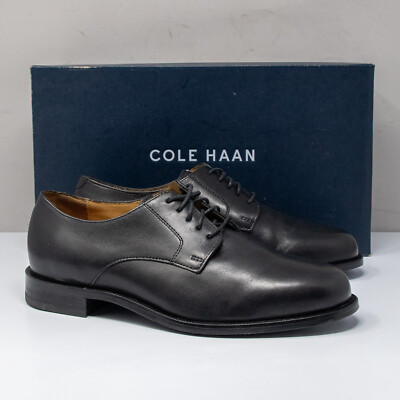 Cole Haan Carter Grand Black Leather Derby Oxfords, Men display picture 1