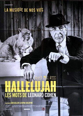 HALLELUJAH  :  Leonard   Cohen           filmposter    FR.    gefaltet.