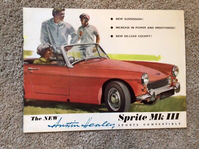 Austin Healy - Sprite MK III Sports Convertible Brochure - Color Illustrations