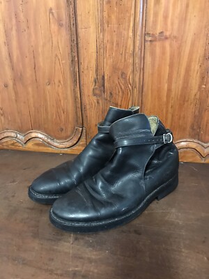 US Military Side Buckle 1950 s Roughout Motorcycle Johnny Depp Boots Mens  7.5 