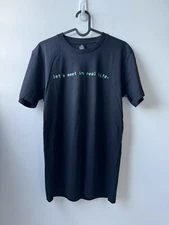 Let's Meet In Real Life Neo Life T-shirt - Unisex Small Black Short Sleeve Anime