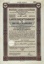 Deutsche Landesrentenbank Berlin, 4% Landesrentenbrief R 20 (100 RM) ungelocht