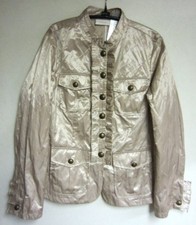 CHICO'S RUFFLE TEXTURE RORY JACKET CHICOS SZ 1 8/10 OR SZ 2 12/14 NWT 119