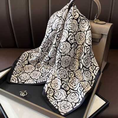 Damen 100% Maulbeerseide Schaltuch, Mode Anmutig Print scarf 70cm #9