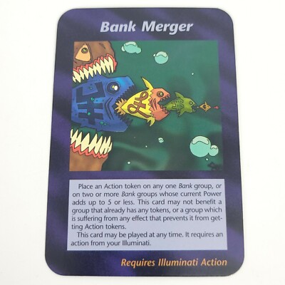 Bank Merger - Illuminati INWO CCG 1995 SJG Steve Jackson Card Game