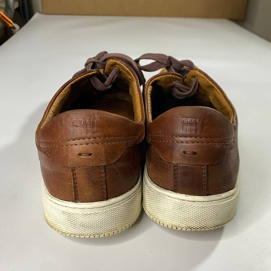 Frye Brown Leather Distressed Sneakers Men display picture 2